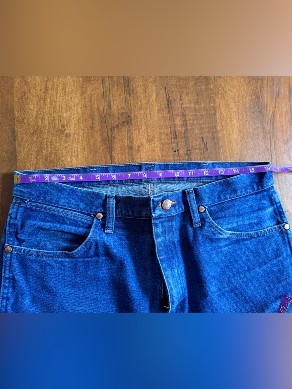 Wrangler 13MWZ Cowboy Cut Jeans - 33Wx31L Fits 32Wx29.5L - Picture 6 of 7